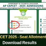 AP EAMCET 2025 Seat Allotment Results Released | ఎంసెట్ సీట్ ఫలితాలు వచ్చేసాయి – పూర్తి వివరాలు