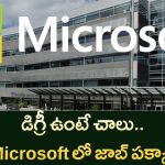 Microsoft Support Engineer Jobs 2025 : ఫ్రెషర్స్‌కి 30K జీతంతో సాలిడ్ ఛాన్స్