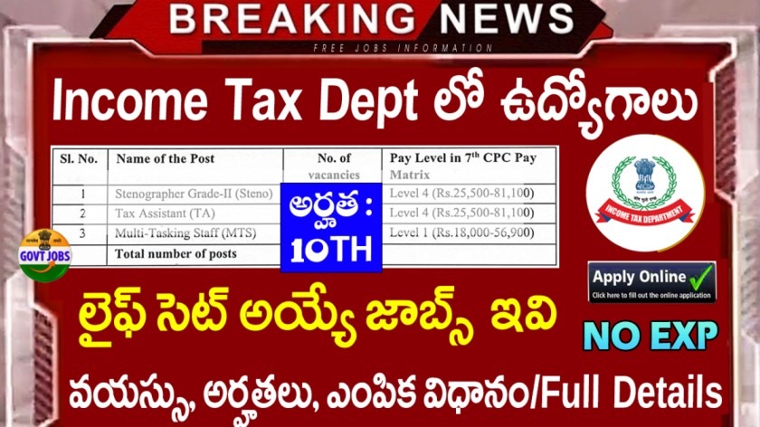 Income tax Recruitment 2026