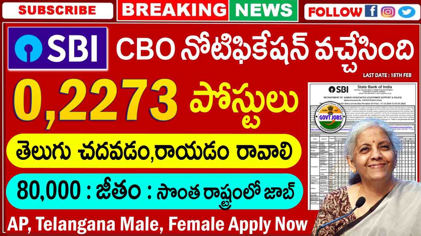  SBI CBO notification 2026