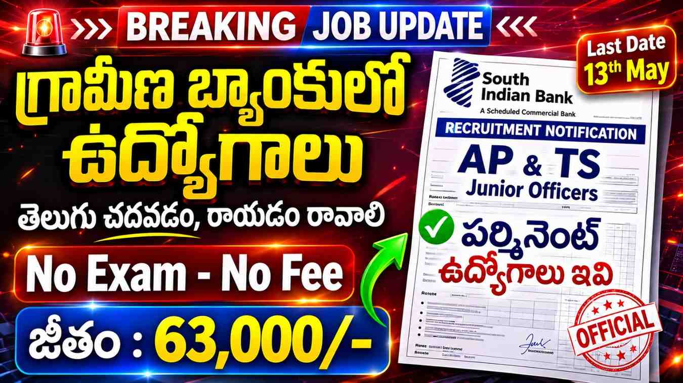 South Indian Bank Junior Officer Recruitment 2026
